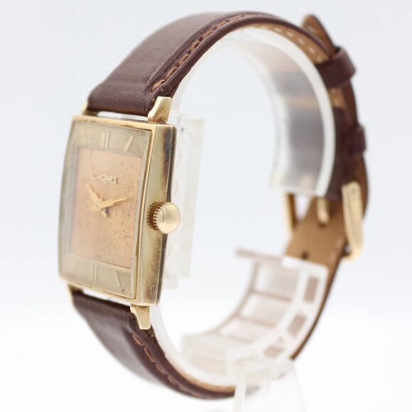 Vintage Longines Chrysler Hands Men's Mechanical Wristwatch 370 Swiss 10k GF - Picture 1 of 4